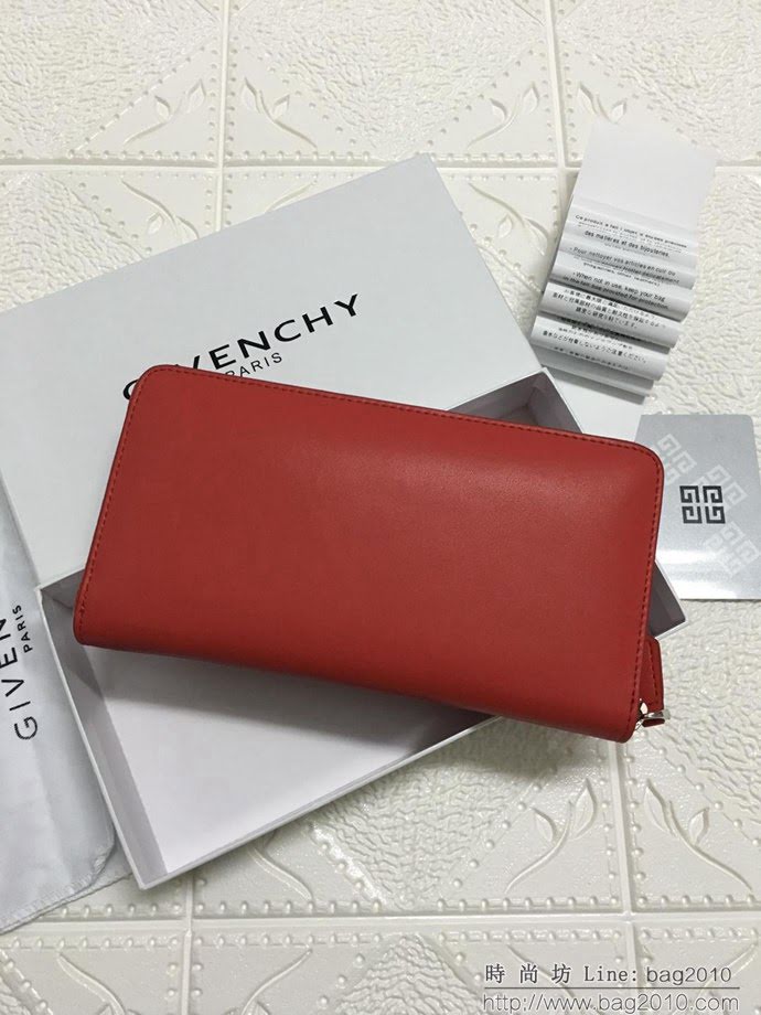 GlVENCHY紀梵希 2018最新 熱賣款式 專櫃品質 頂級進口牛皮 原版五金 拉鏈錢包 091888  tsg1054